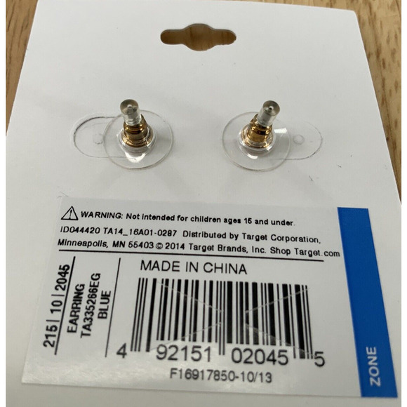 Turquoise Blue Earrings Gold-Tone Chandelier Drop Dangle Cluster Fashion Jewelry - Picture 8 of 9